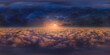 sunset above clouds 360° vr environment