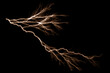 powerful lightning storm effect black background