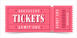 Pink ticket with text