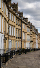 Sticker - traditional English townhouses on The Paragon street in downtown Bath