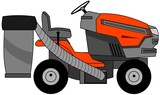 Fototapeta  - Profile of a riding lawn mower