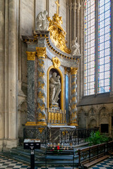 Wall Mural - ornate golden altar in one of the side chapels of the historic Amiens Cathedral