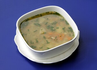 Wall Mural - tasty vegetable soup as meal for lunch or dinner