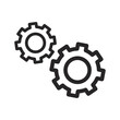 Gear icon, transparent background png