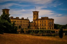 Scenic Shot Of The Queen Victoria Osborne House, Isle Of Wight, United Kingdom On A Sunny Day
