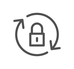 Locks icon outline and linear vector.
