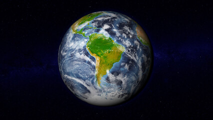 Wall Mural - Realistic Earth globe focused on South America