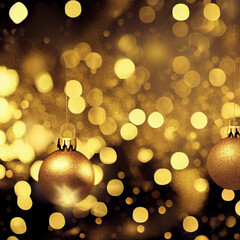 Wall Mural - golden christmas background