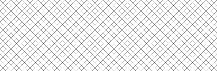 Net texture pattern on white background. Net texture pattern for backdrop and wallpaper. Realistic net pattern with black squares. Geometric background, vector illustration