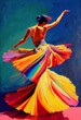 Dancing illustration dance art background digital artwork colorful paint texture acrylic 
flowing colorful vibrant wallpaper festive celebration party dress fashion abstract event