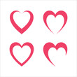 © arbain - Collection of heart illustrations, Love symbol icon set, love symbol vector.