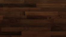 Walnut Wood Texture Background. Premium Natural Wallpaper With Butchers Block Pattern And Copy-space.