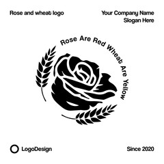 Wall Mural - Vintage rose flower logo for various purposes of your business logo