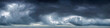 Dramatic and dangerous clouds in the sky. Dark clouds with thunderstorm. Nature and weather pattern. Stormy cloudscape. Generative AI