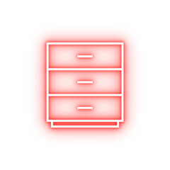 Poster - nightstand neon icon