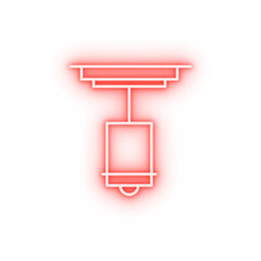 Poster - chandelier neon icon
