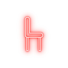 Poster - chair neon icon