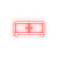 Poster - a shelf neon icon