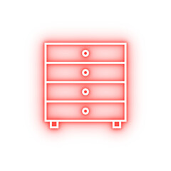 Poster - cupboard neon icon