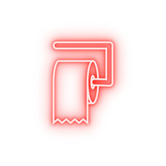 Poster - toilet paper neon icon