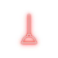 Poster - plunger neon icon
