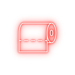 Poster - toilet paper neon icon