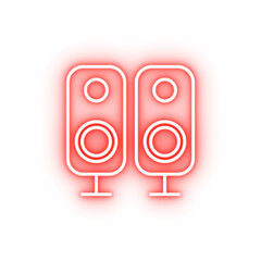 Sticker - acoustic speakers neon icon