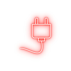 Poster - electric plug neon icon