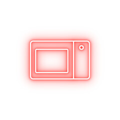 Poster - microwave neon icon