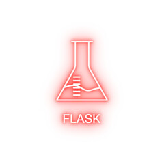 flask line neon icon