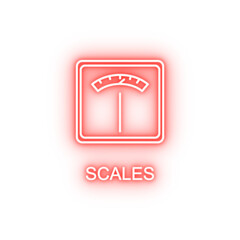 Poster - scales line neon icon