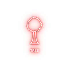 Poster - tree neon icon