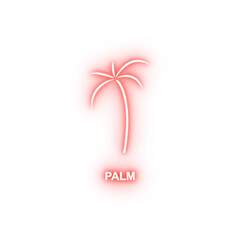 Poster - palm neon icon