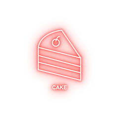 Poster - cake neon icon