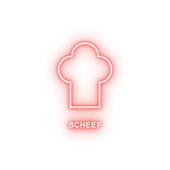Poster - chef hat neon icon