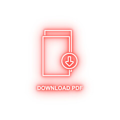 Poster - download pdf neon icon