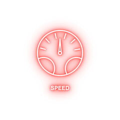 Poster - speed neon icon