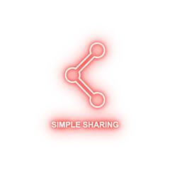 Poster - simple sharing neon icon