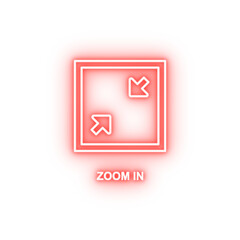 Poster - zoom in sign neon icon