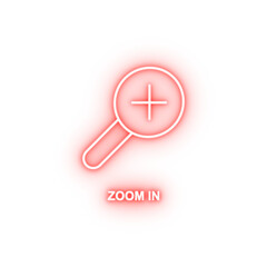 Poster - zoom in sign neon icon
