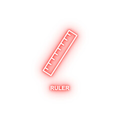 Poster - ruler neon icon