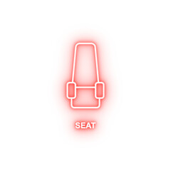Poster - seat place neon icon