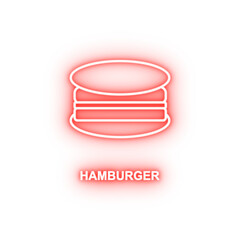 Poster - hamburger neon icon
