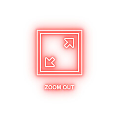 Poster - zoom out sign neon icon