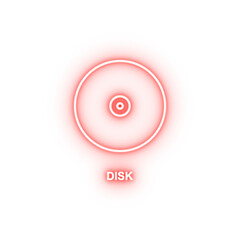 Poster - cd disk neon icon