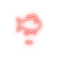 Poster - fish neon icon
