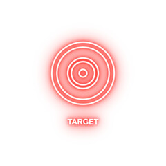 Poster - target neon icon