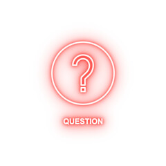 Poster - question mark neon icon