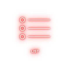 Poster - list sign neon icon