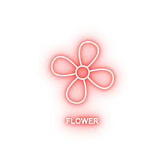 Poster - flower neon icon